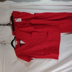 NWT Red V-Neck Scrub Set By MedPia - Size S
